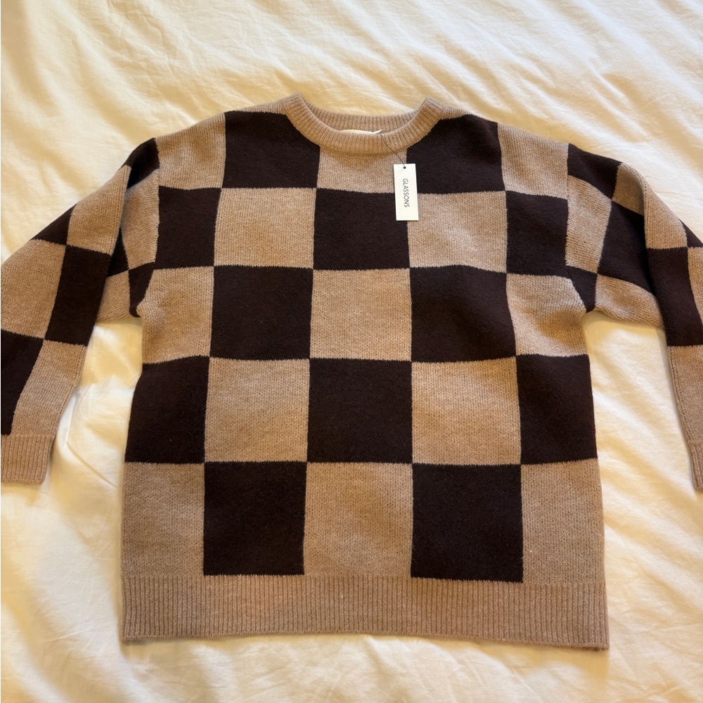 Glassons Checkered Crewneck Sweater